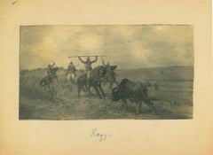 Foto d'epoca di un dipinto  di Giuseppe Raggio - Inizio del XX secolo