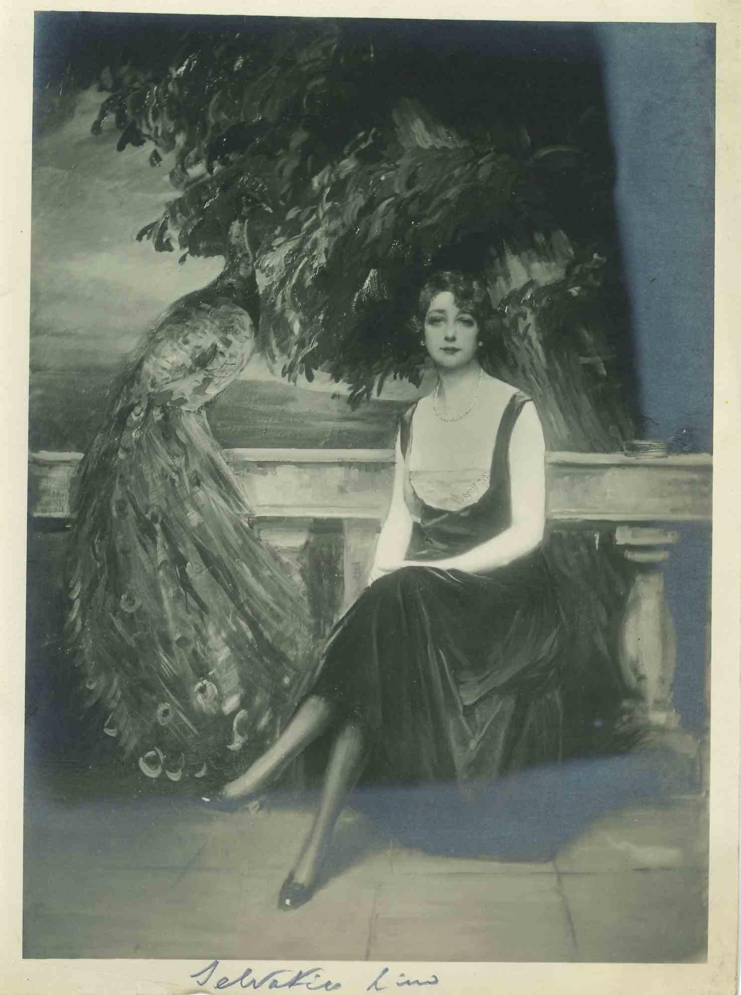 Unknown Figurative Photograph - Vintage Photo Of A Painting - Early 20th Century