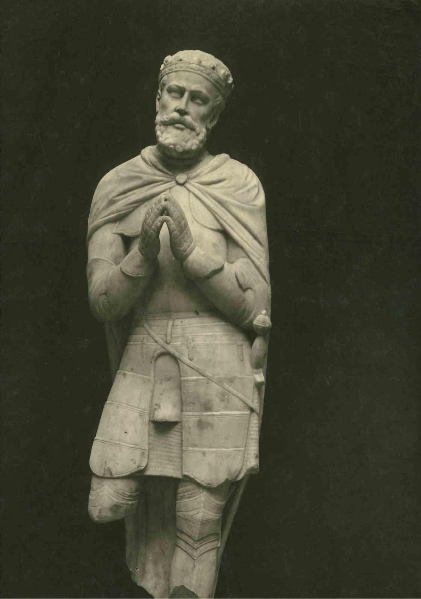 Unknown Figurative Photograph - Vintage Photo of a Statue by Girolamo Santacroce - Early 20th Century