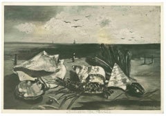 Photo vintage d'une peinture de Filippo De Pisis - Nature morte - Début du 20e siècle