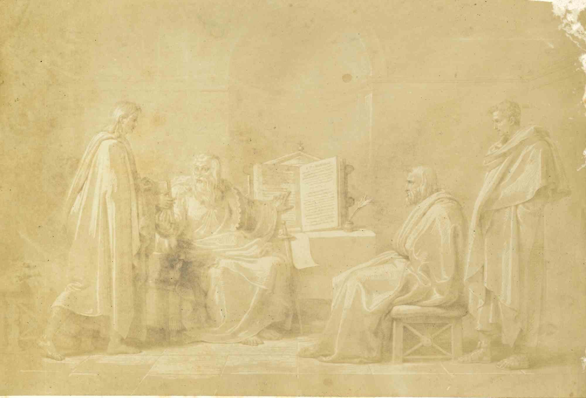 Unknown Figurative Photograph - Vintage Photo of Painting - Early 20th Century