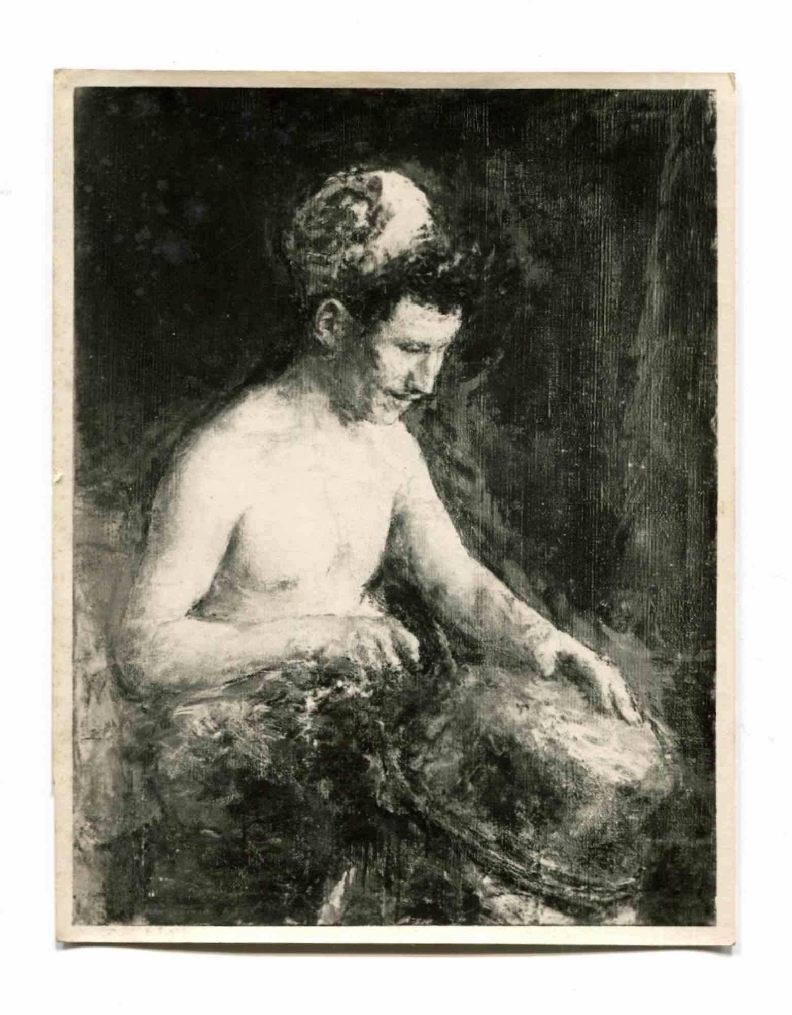 Figurative Photograph de Unknown - Foto antigua de pintura - Foto antigua - Principios del siglo XX