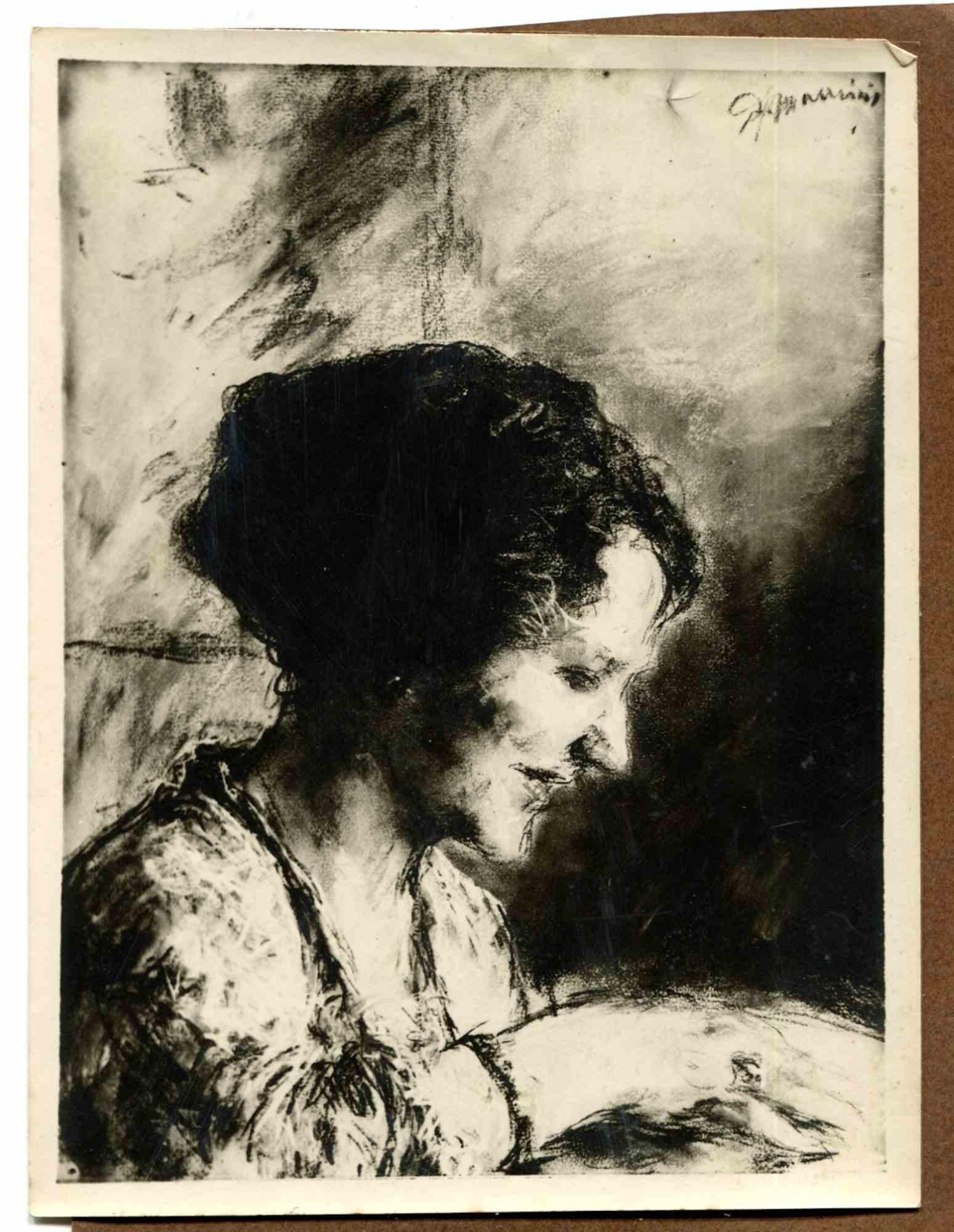 Unknown Figurative Photograph - Vintage Photo of Painting - Vintage Photo - Early 20th Century