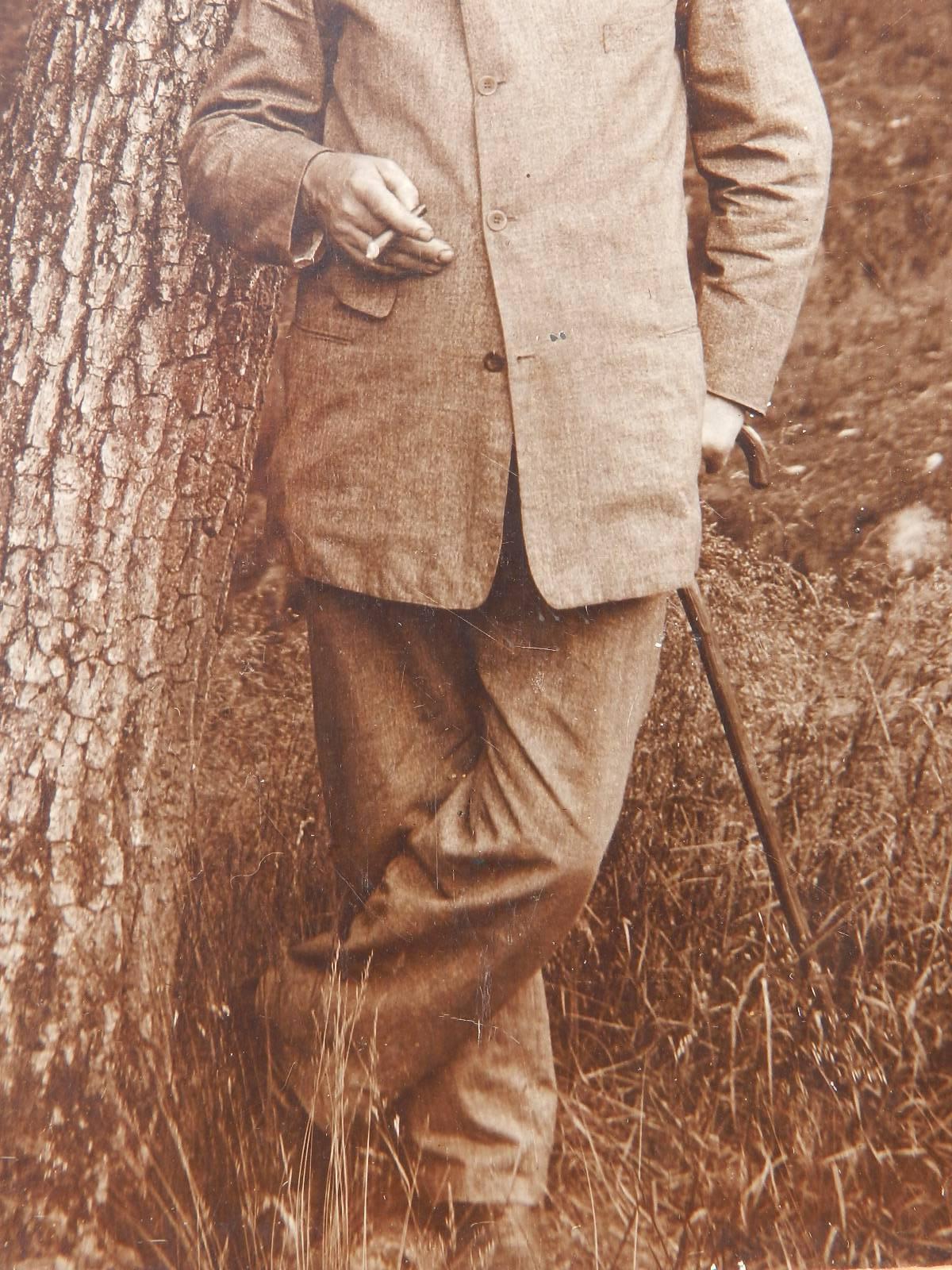 Antique Portrait Photograph of a Country Gentleman Sepia toned German Man 1