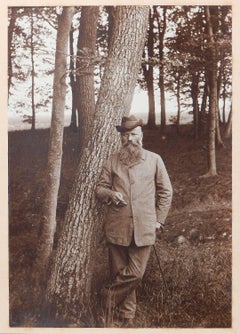 Antique Portrait Photograph of a Country Gentleman Sepia toned German Man