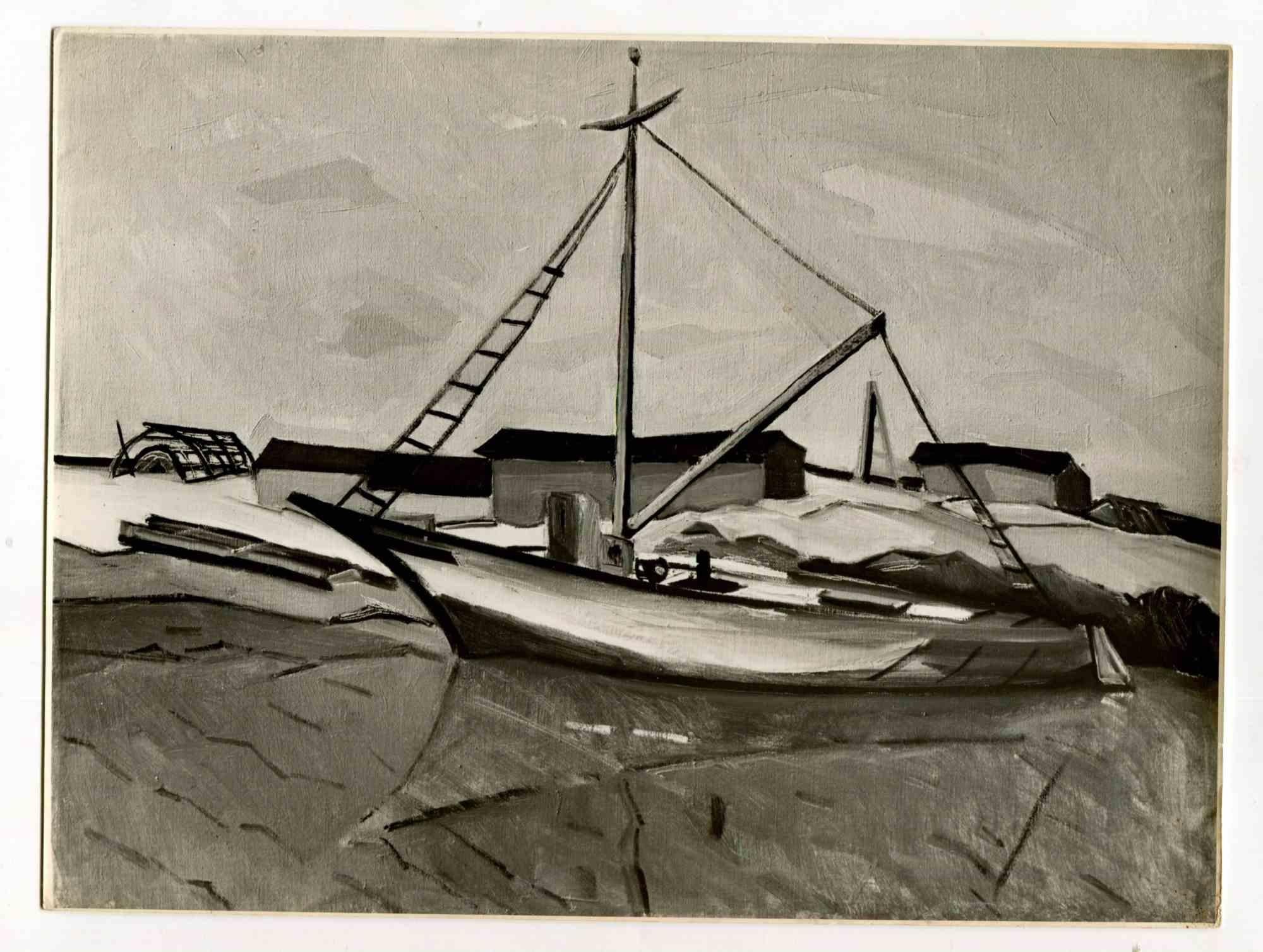 Vintage Photograph of a Painting by Beppe Guzzi - Mid 20th Century