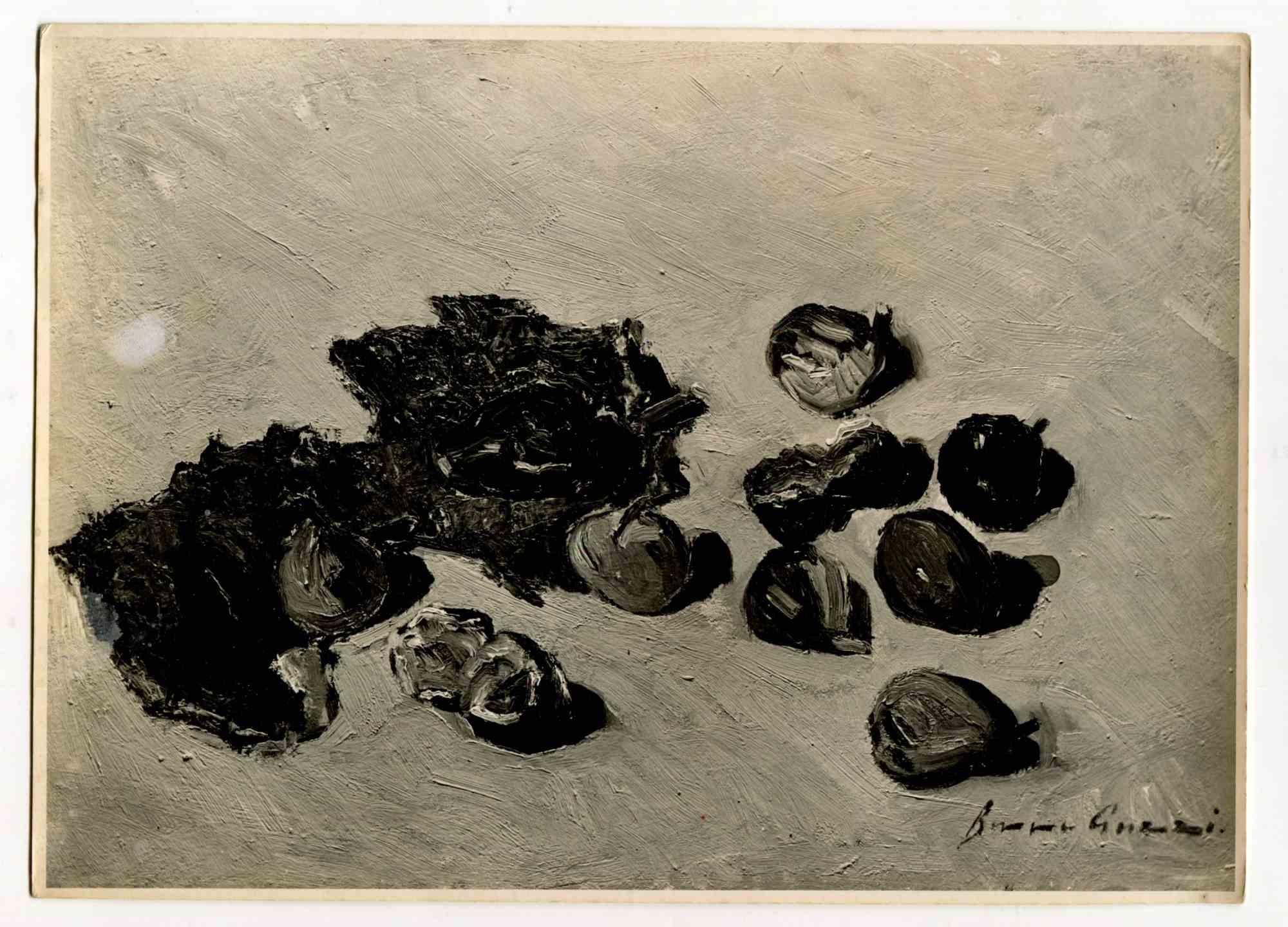 Photographie vintage d'une peinture de Beppe Guzzi - Milieu du XXe siècle