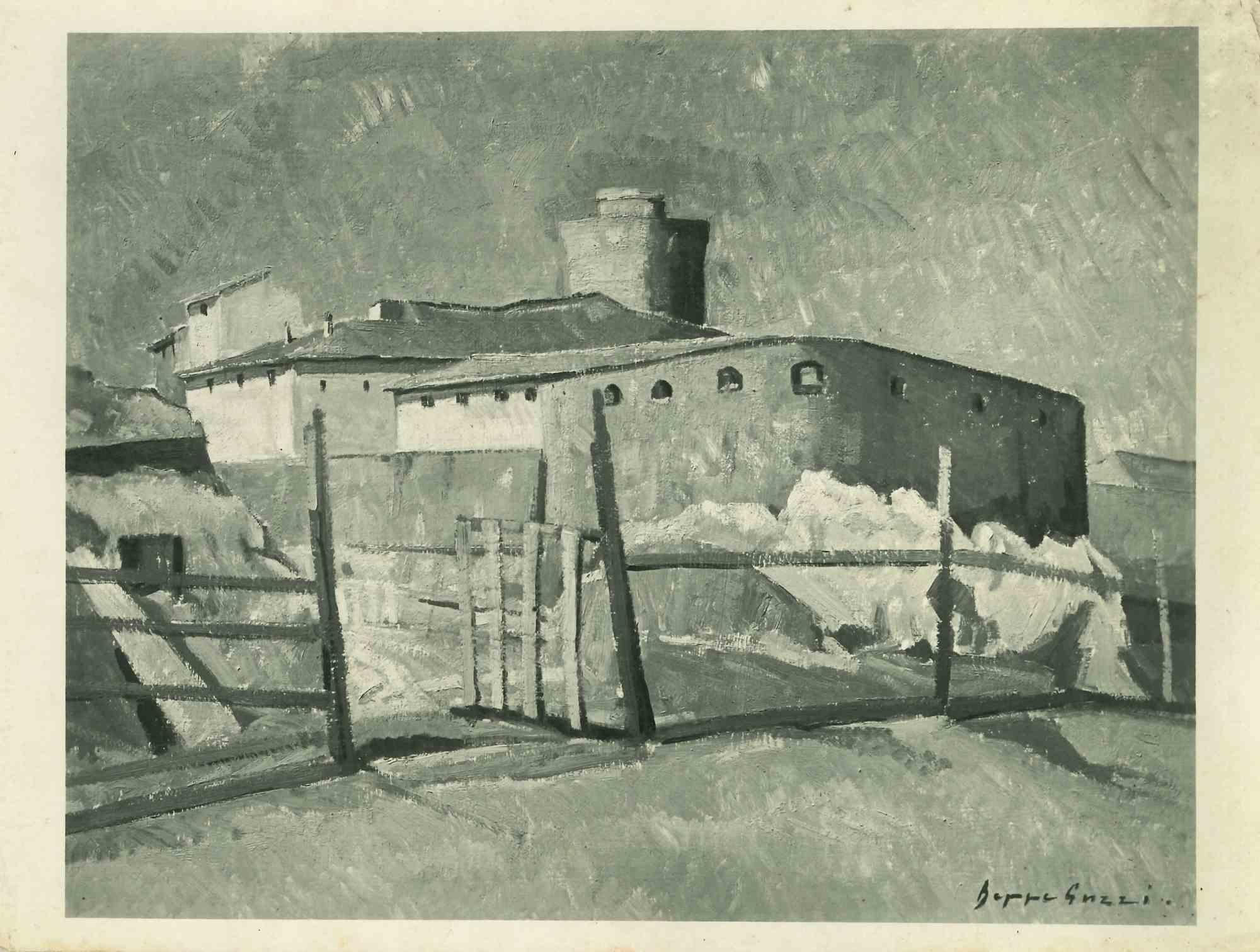 Vintage Photograph of a Painting by Beppe Guzzi - Mid-20th Century