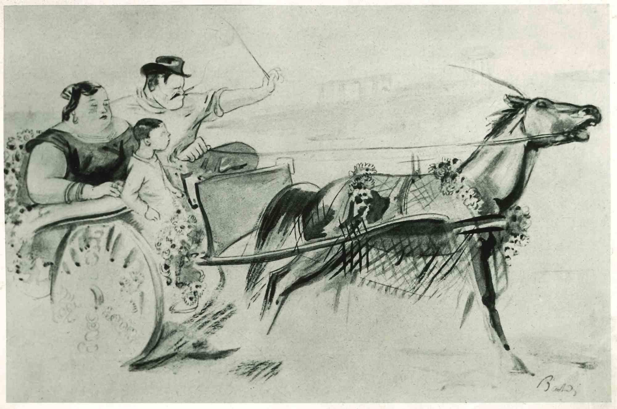 Photographie de peinture vintage d'époque - Milieu du XXe siècle