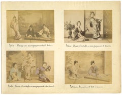 Vintage Photos of Geishas from Tokyo - Original Albumen Prints - 1880s/90s