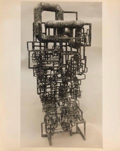Vintage Silver Gelatin Photo of Ibram Lassaw Modernist Sculpture (Photograph)