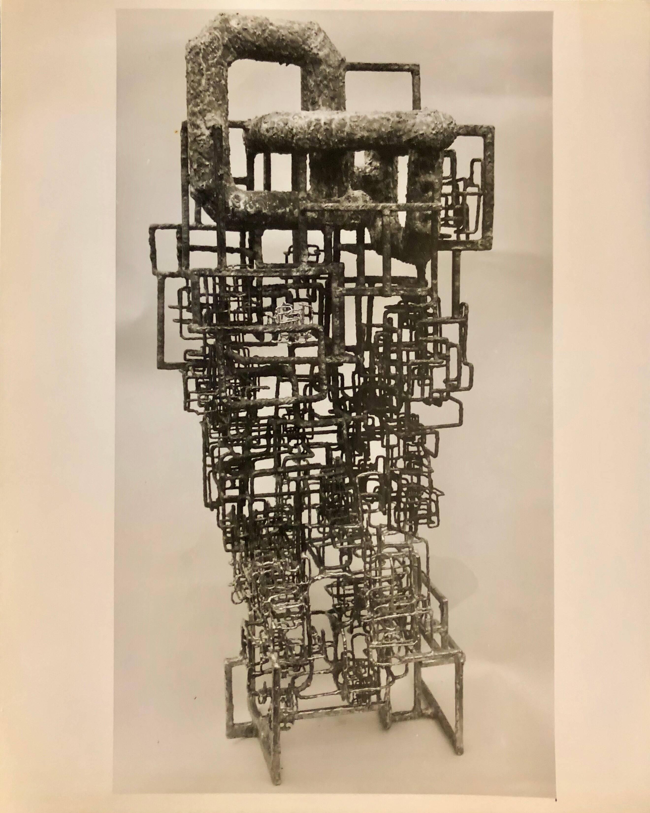 Unknown Abstract Photograph - Vintage Silver Gelatin Photo of Ibram Lassaw Modernist Sculpture (Photograph)