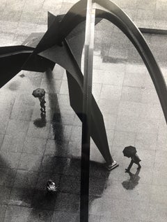 Vintage Silver Gelatin Photograph Alexander Calder Sculpture Photo, Chicago