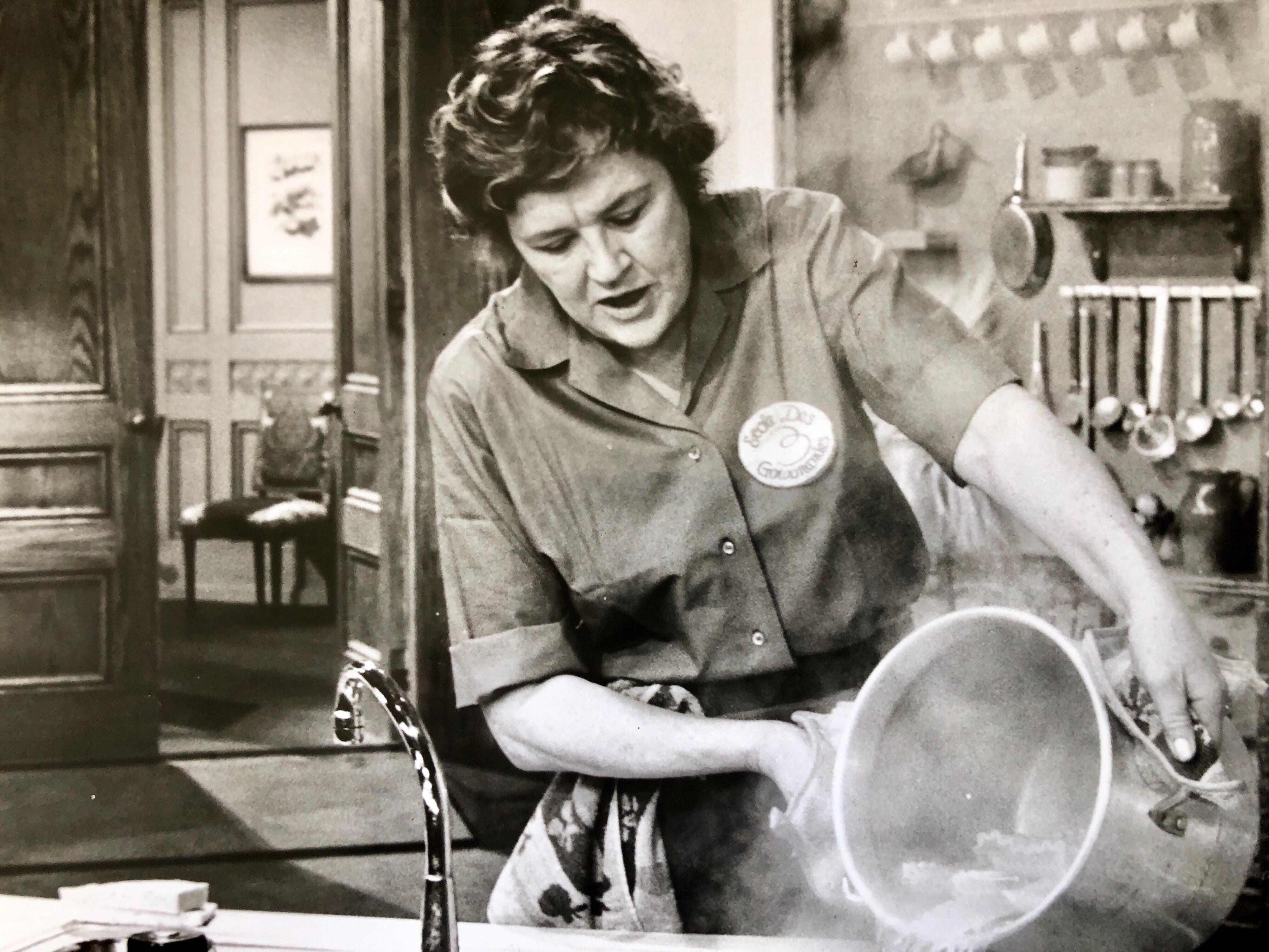 Unknown Black and White Photograph - Vintage Silver Gelatin Photograph Print Chef Julia Child Photo from Archive 