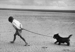 Vintage Walking The Dog (1959) - Silver Gelatin Fibre Print