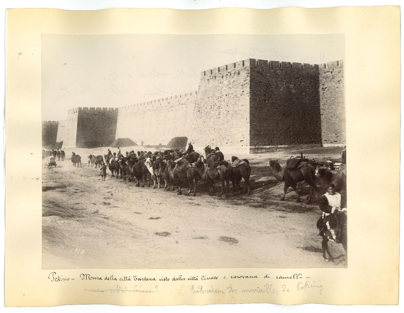 Unknown Figurative Photograph - Walls and Fortification in Beijin - Original Albumen Print - 1880/90s
