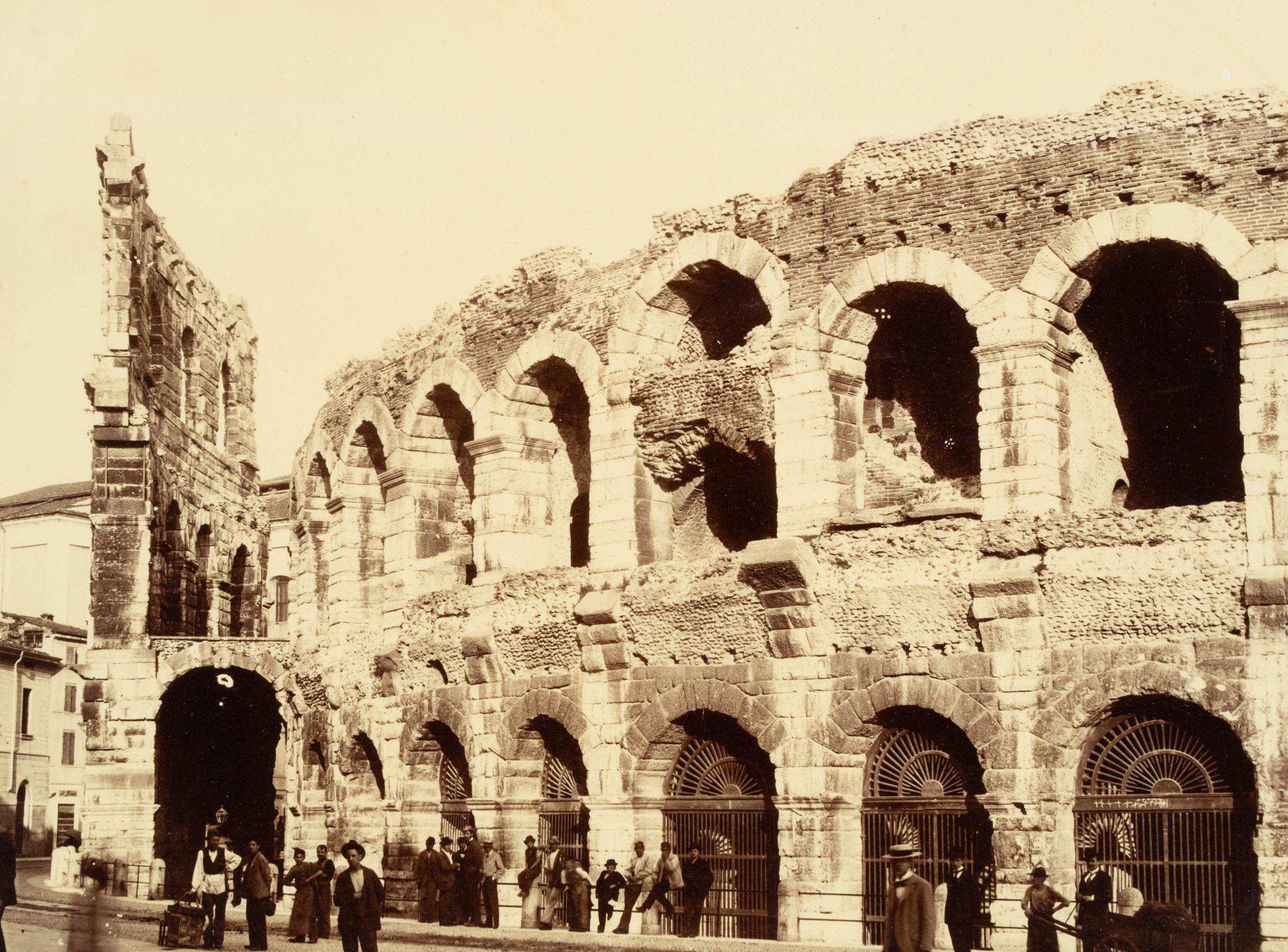 Unknown Landscape Photograph - Walls of the Arena of Verona