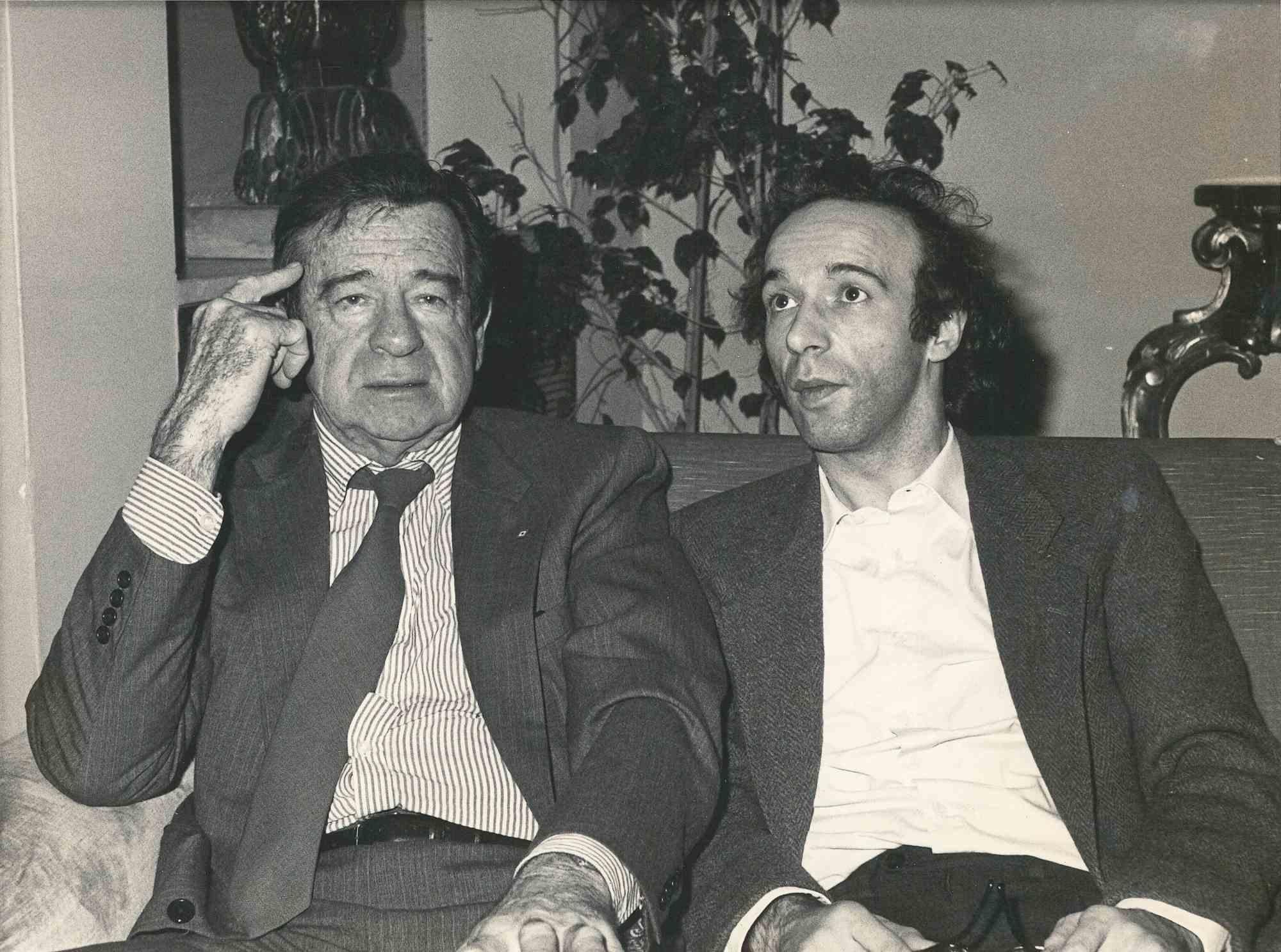 Walter Matthau and Roberto Benigni - Vintage Photo - 1980s