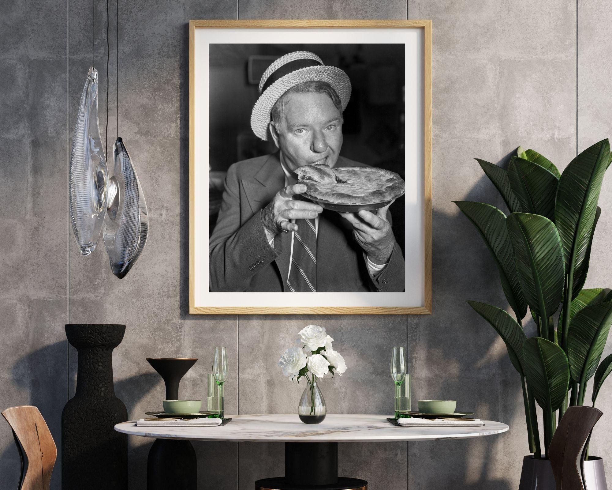 W.C. Fields Eating a Pizza - Photograph by Unknown