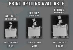 W.C. Fields: "Western Union" Fine Art Print