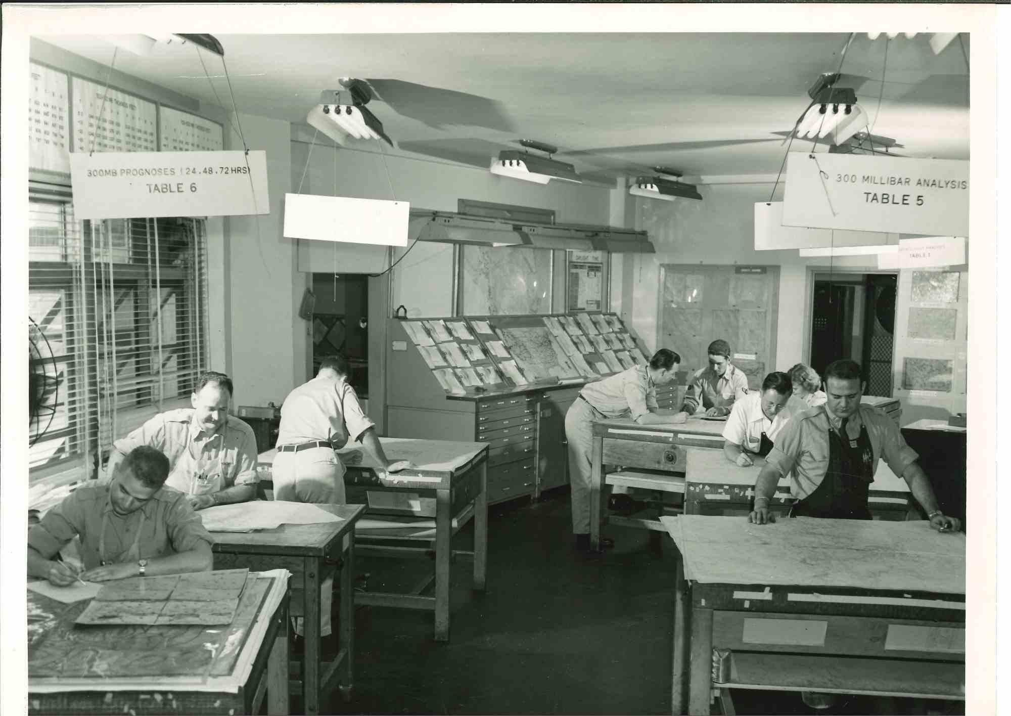 Centrals météorologiques  Photographie américaine vintage du milieu du XXe siècle
