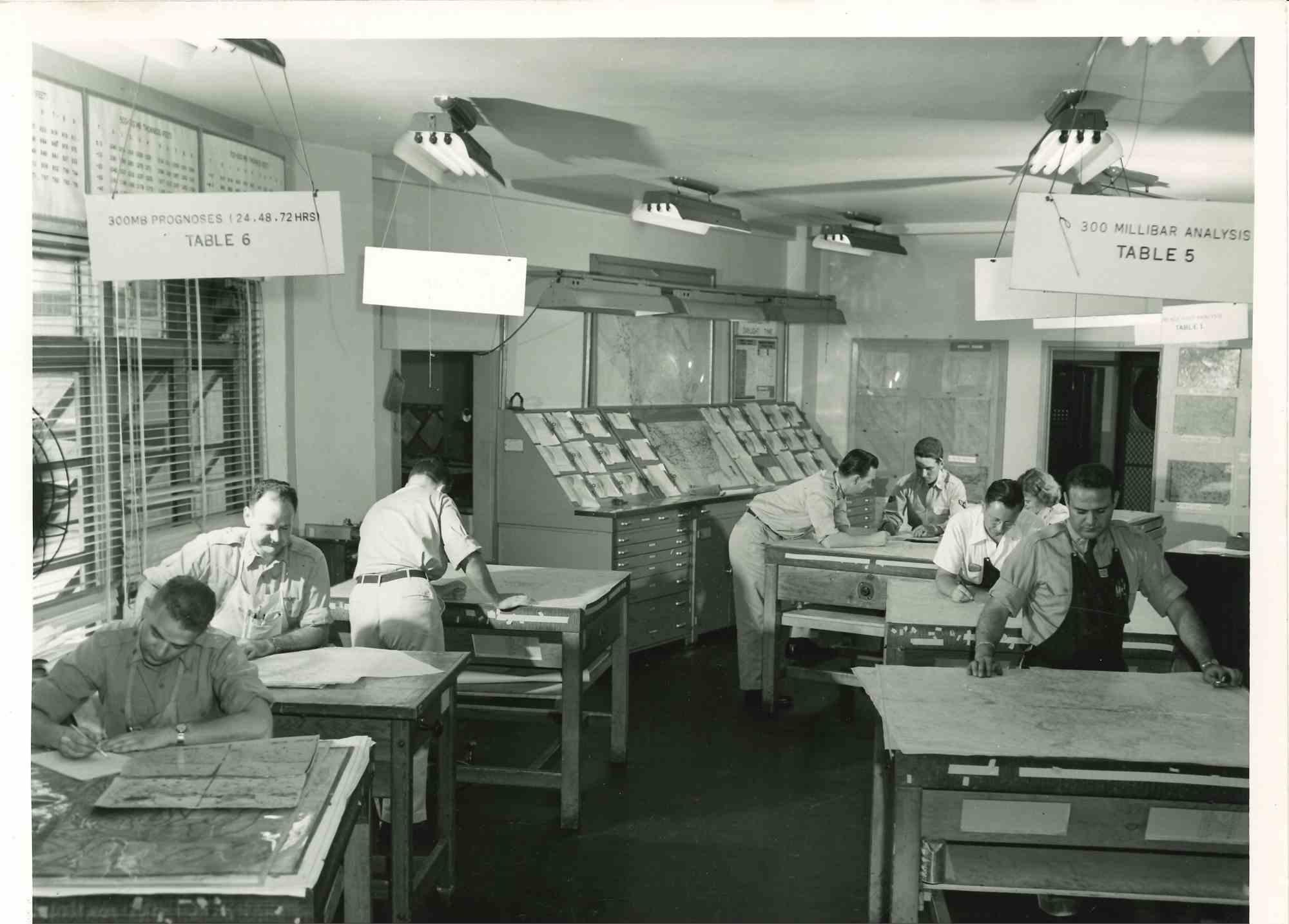 Centrals météorologiques  Photographie américaine vintage du milieu du XXe siècle