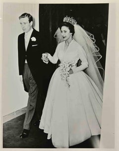 Wedding Princess Margaret and Antony Armstrong - Vintage Photograph - 1960