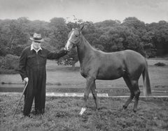 Winston Churchill with Horse Fine Art Print