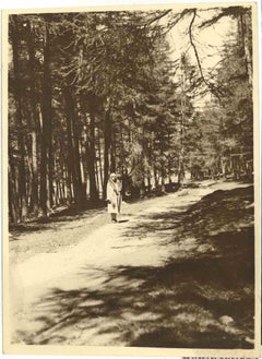 Woman Portrait in the Wood - Vintage Photograph - mid-20th Century