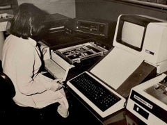 Vintage Women Working at Italtel -New Technologies - 1970s