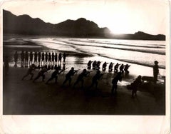 Women's Military Exercises in China - Vintage B/W photo - 1973