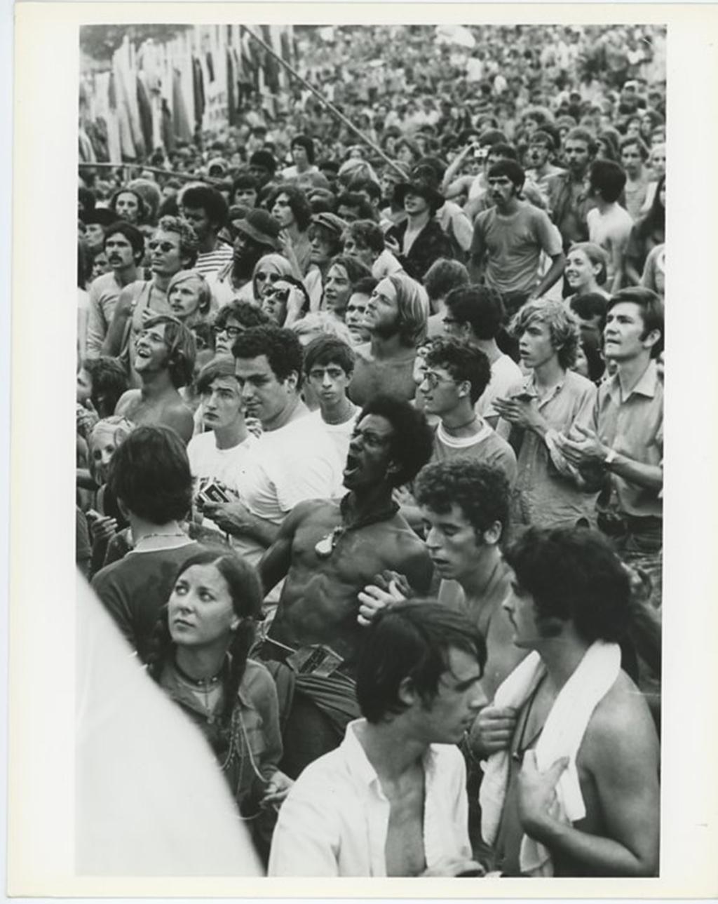 Unknown Black and White Photograph - Woodstock Festival 1969 Bethel New York