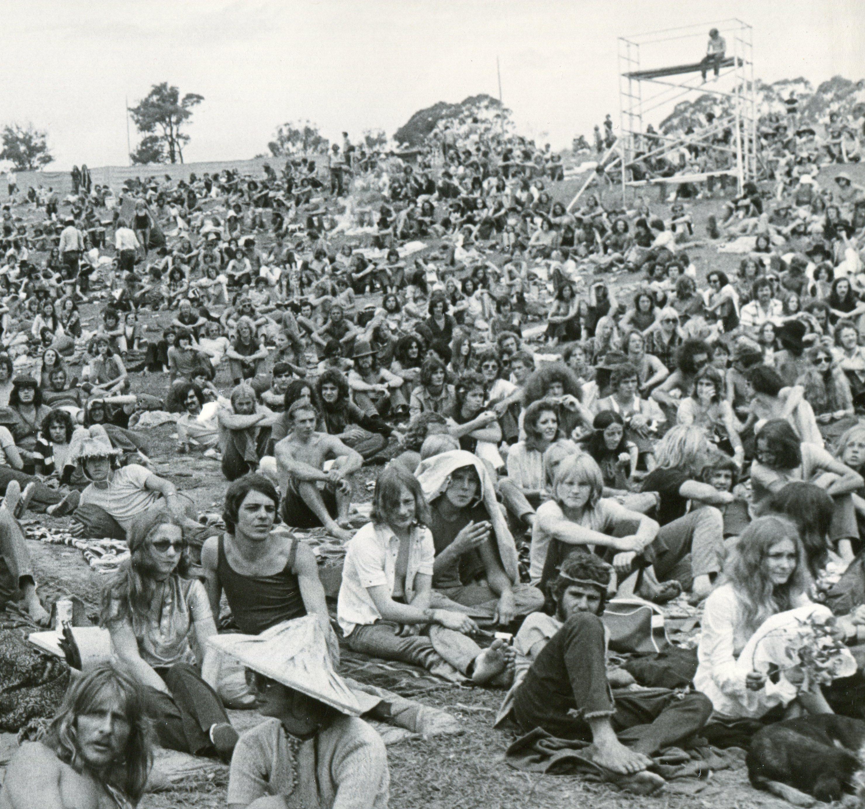 Woodstock, Visitors - Modern Photograph by Unknown