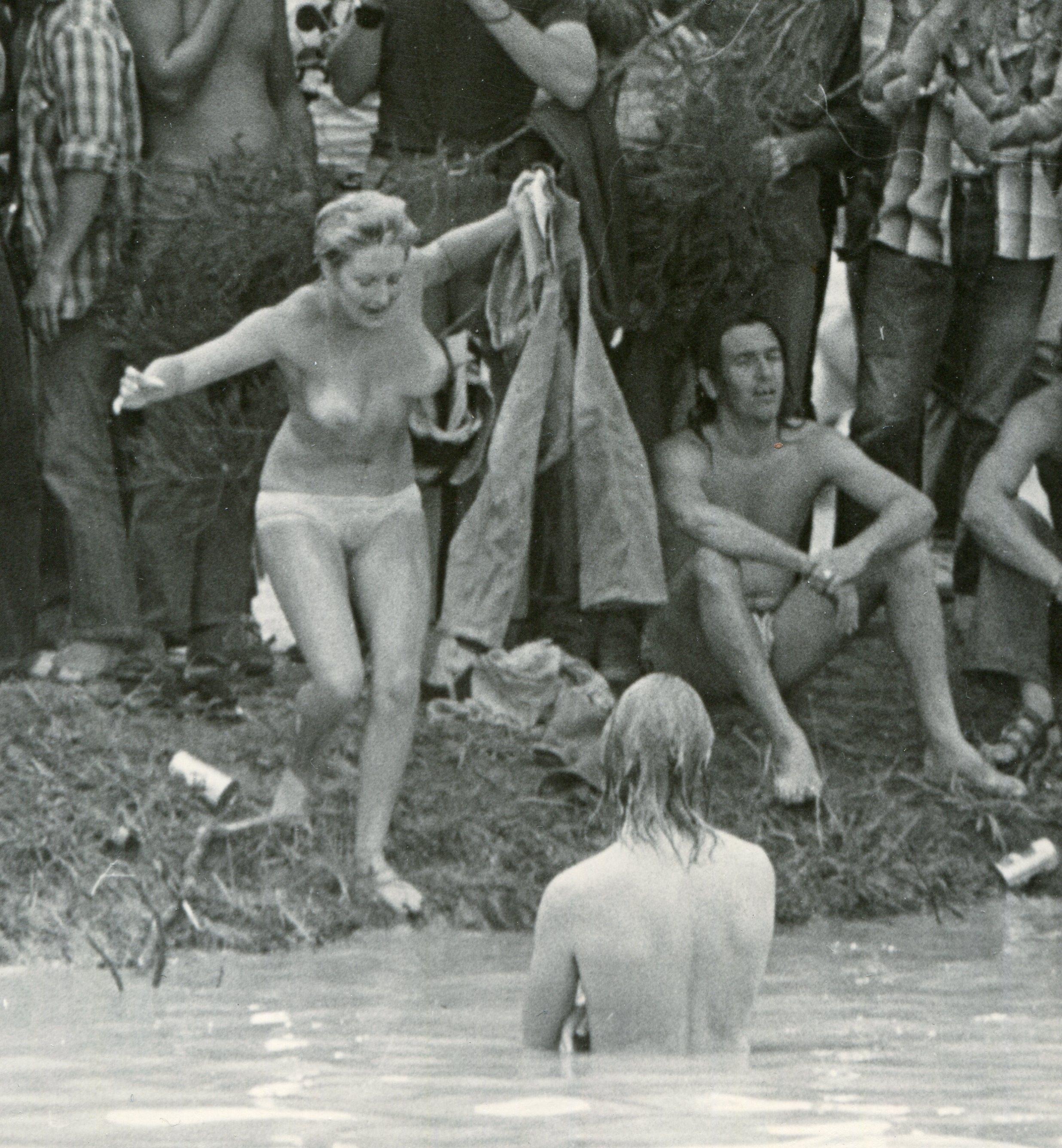 Woodstock, Visitors - Modern Photograph by Unknown