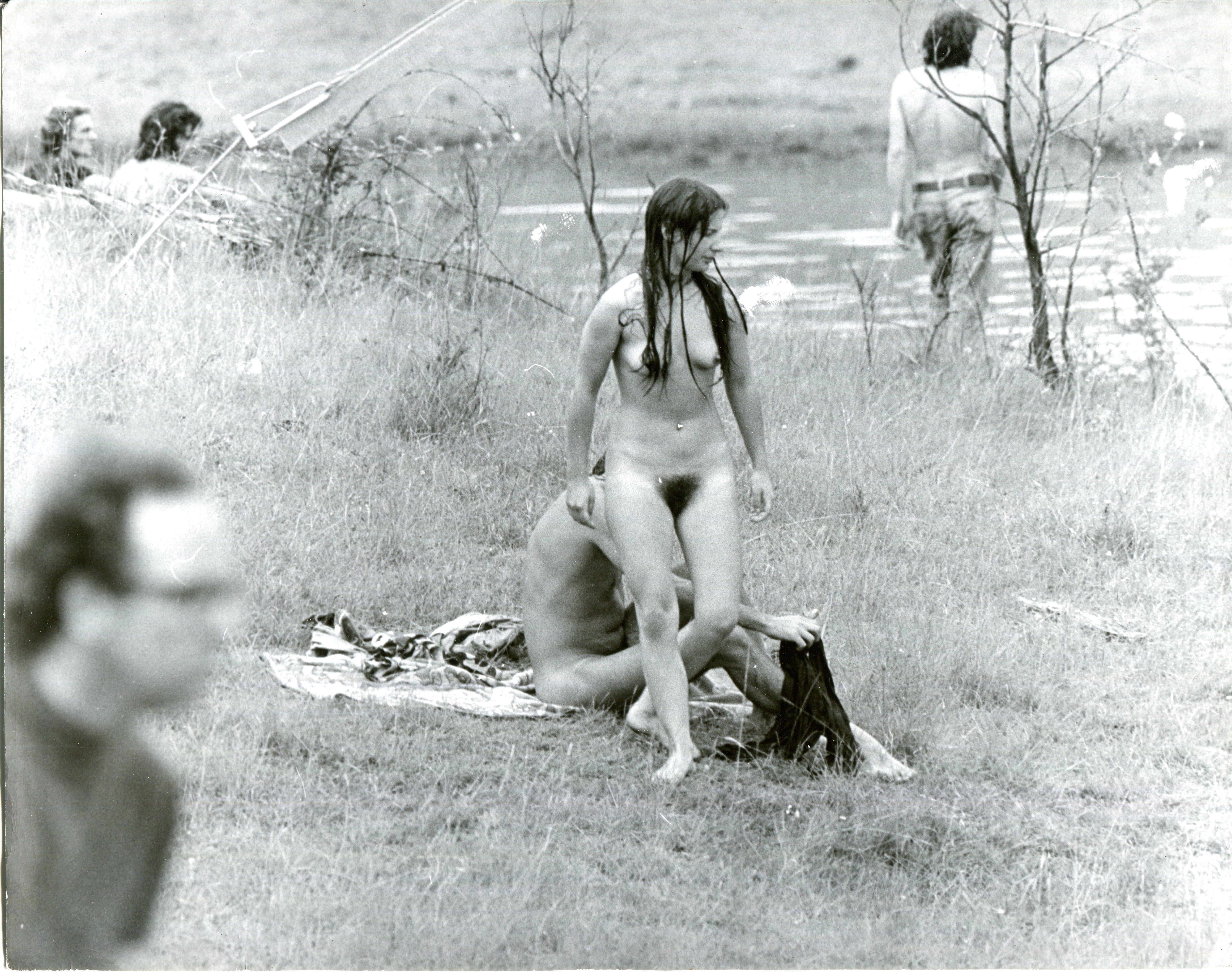 Unknown Black and White Photograph - Woodstock, Visitors