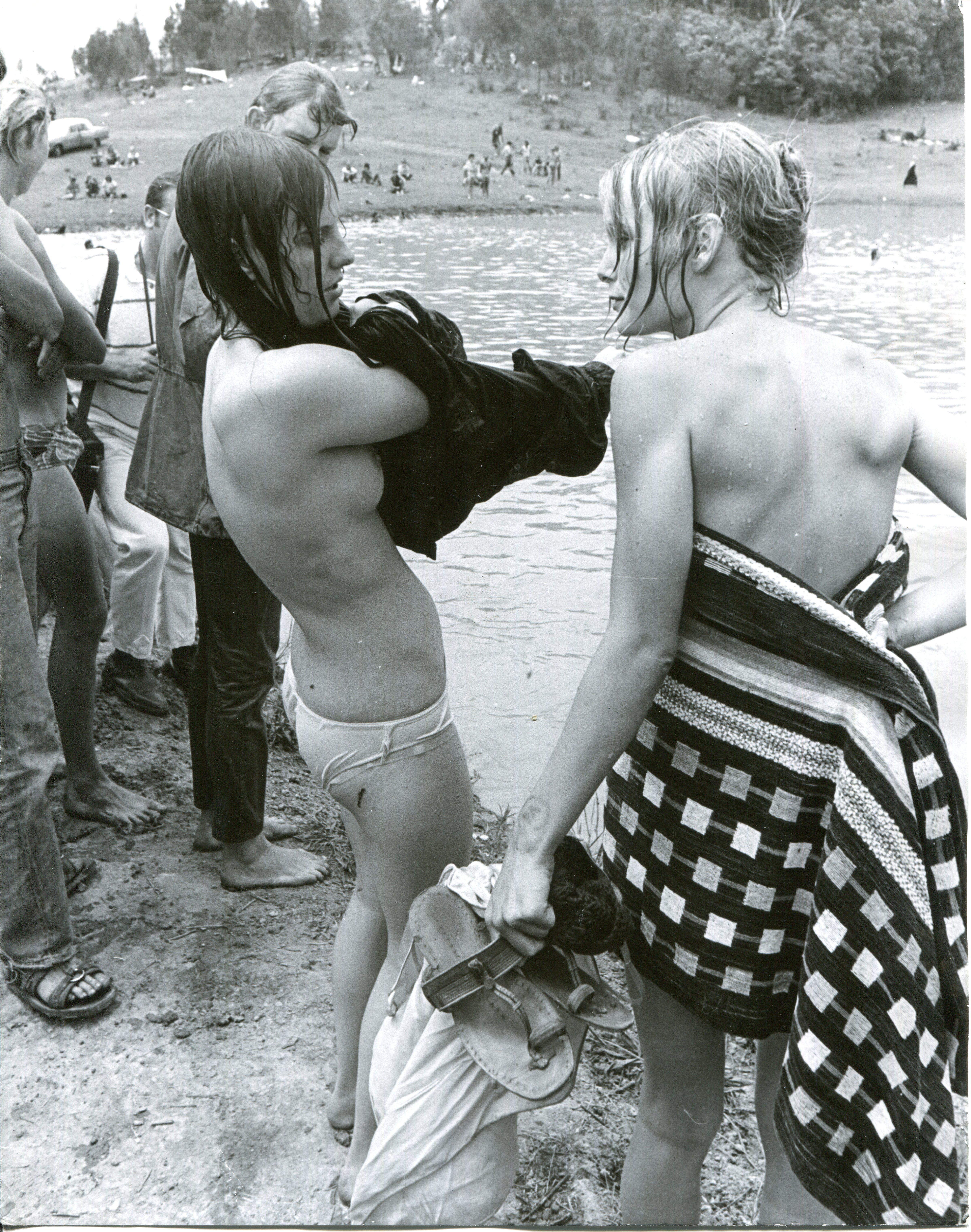 Unknown Nude Photograph - Woodstock, Visitors