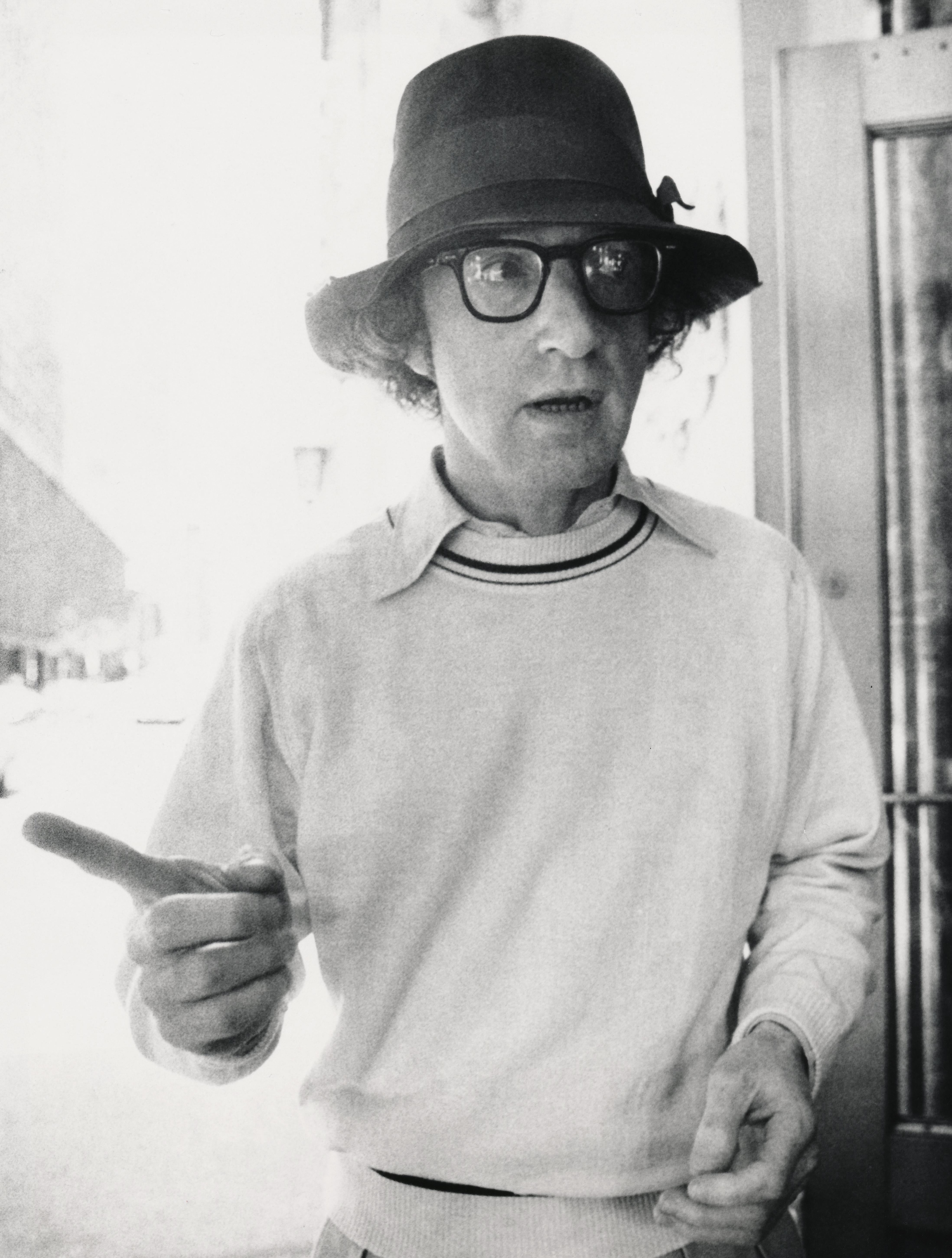 Unknown Portrait Photograph - Woody Allen Candid in Hat Fine Art Print