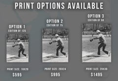 Woody Allen Playing Baseball Fine Art Print