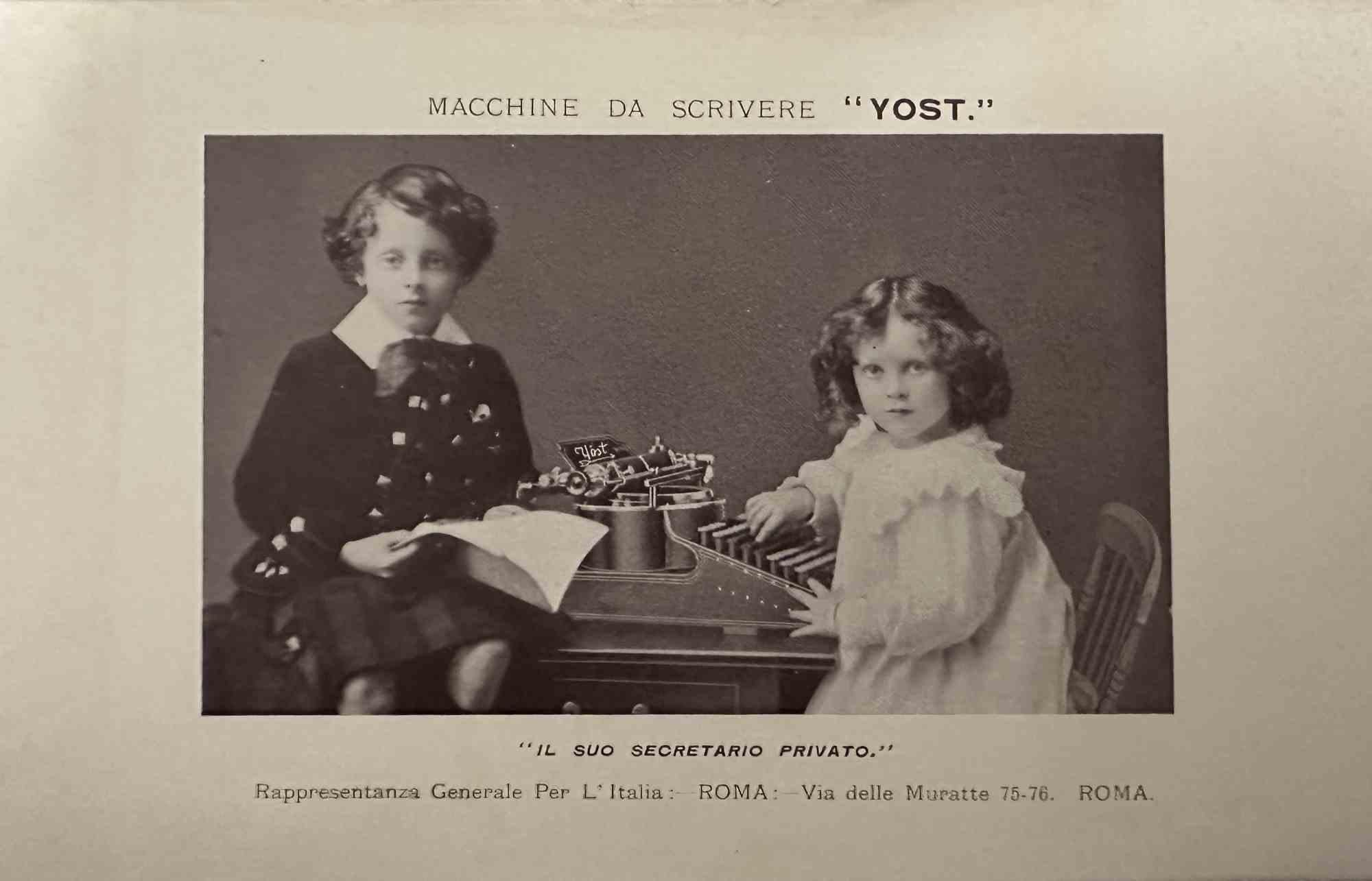 Unknown Figurative Photograph - Writing Machine - Vintage Photograph - Early 20th century