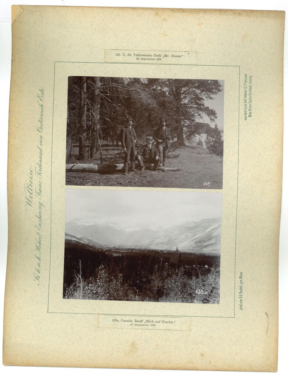 Unknown Landscape Photograph - Yellowstone Park - Mr. Doose -  Vintage Photo - 1893
