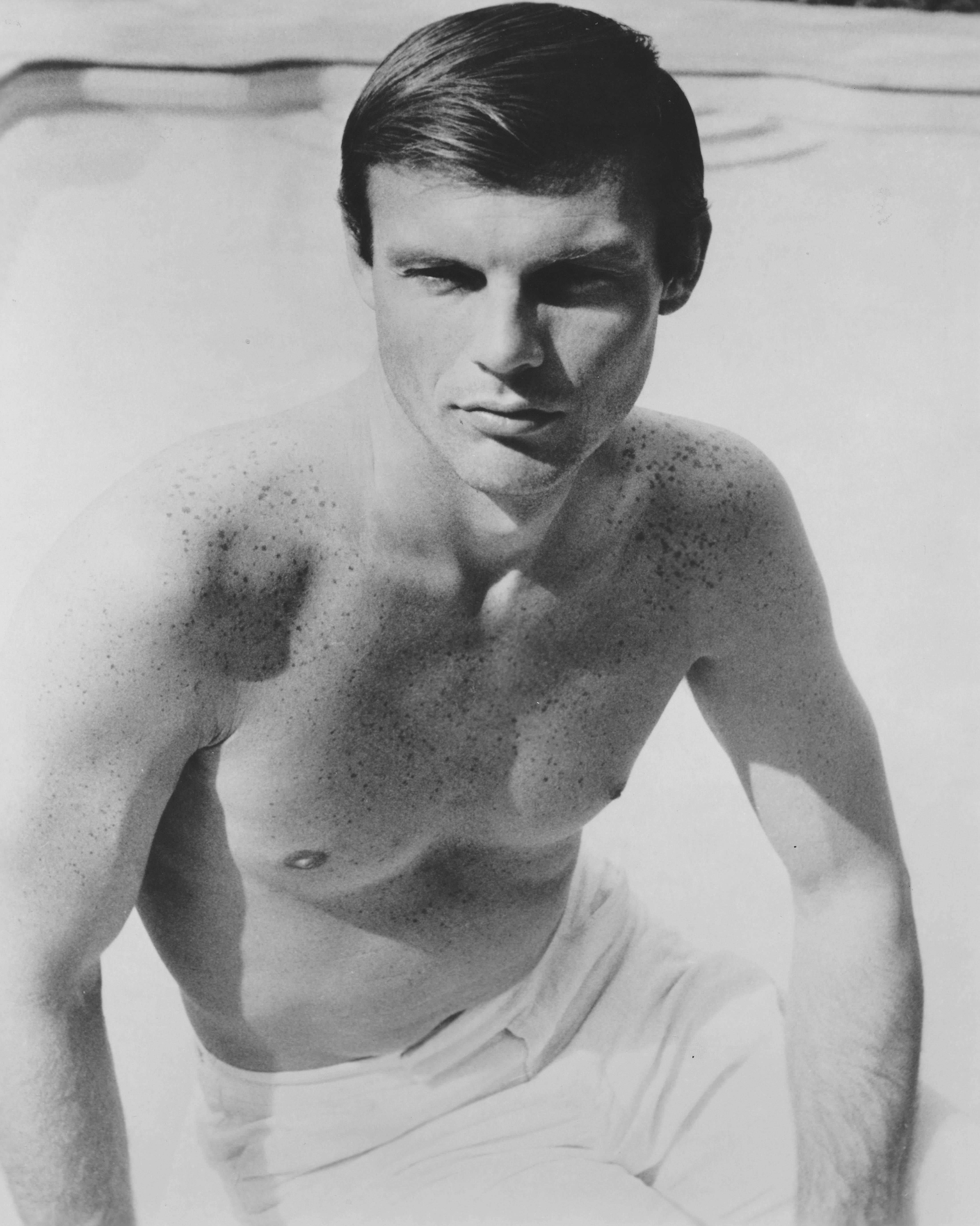 Unknown Black and White Photograph - Young Adam West Swimming Fine Art Print