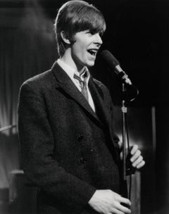 Young David Bowie Singing on Stage Vintage Original Photograph