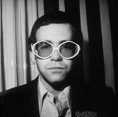 Vintage Young Elton John in Glasses Globe Photos Fine Art Print