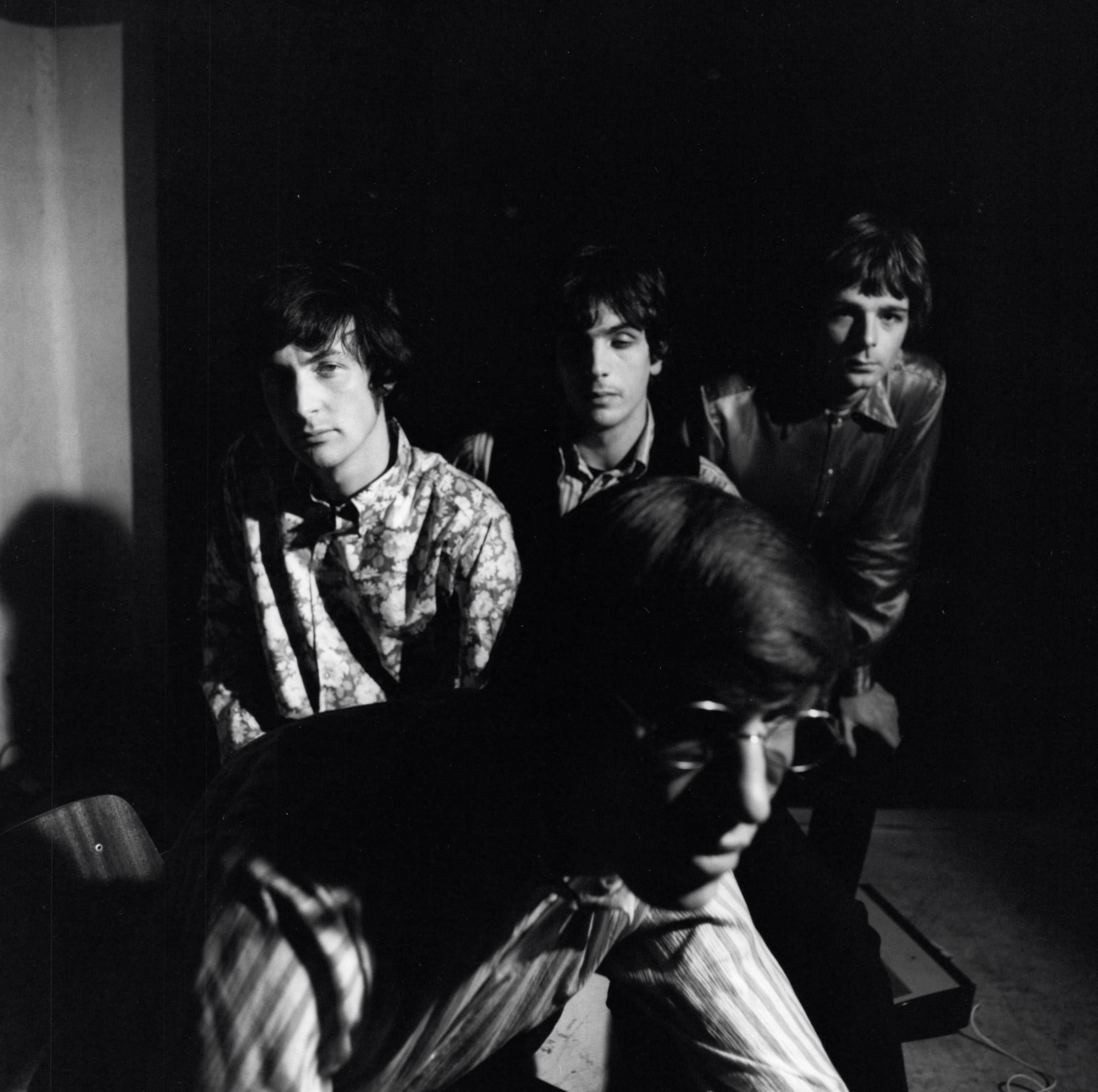 Unknown Portrait Photograph - Young Pink Floyd Candid Group Portrait in Shadow Vintage Original Photograph