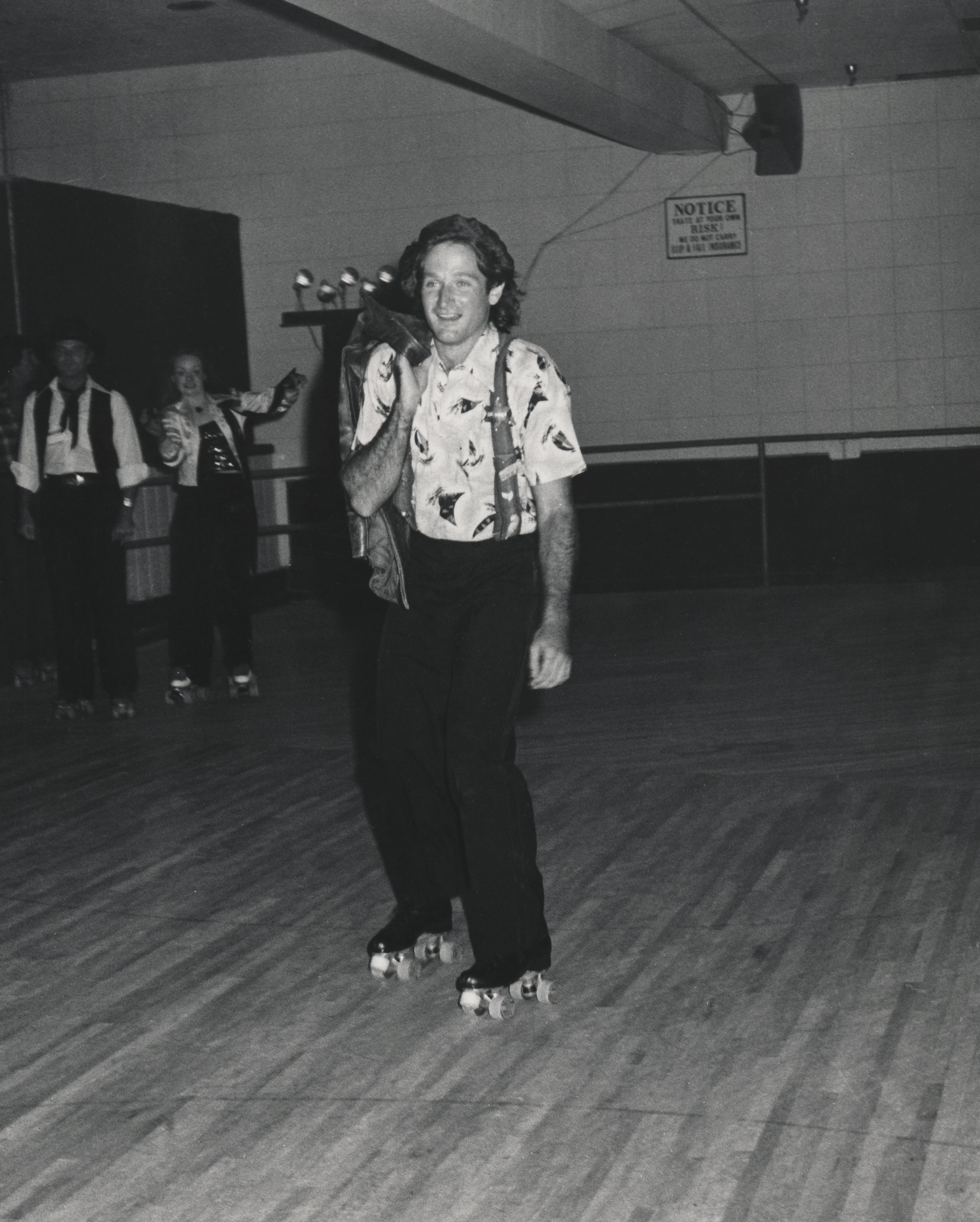 Unknown Portrait Photograph - Young Robin Williams Roller Skating Fine Art Print