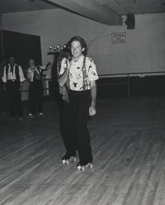 Young Robin Williams Roller Skating Fine Art Print