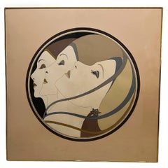 " Three Ribbons Heads" Silk Screen by John Luke Eastman