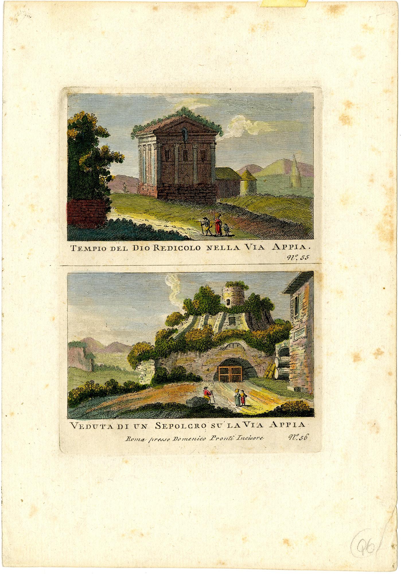 12 images on 6 sheets from Nuova raccolta delle vedute moderne di Roma For Sale 1