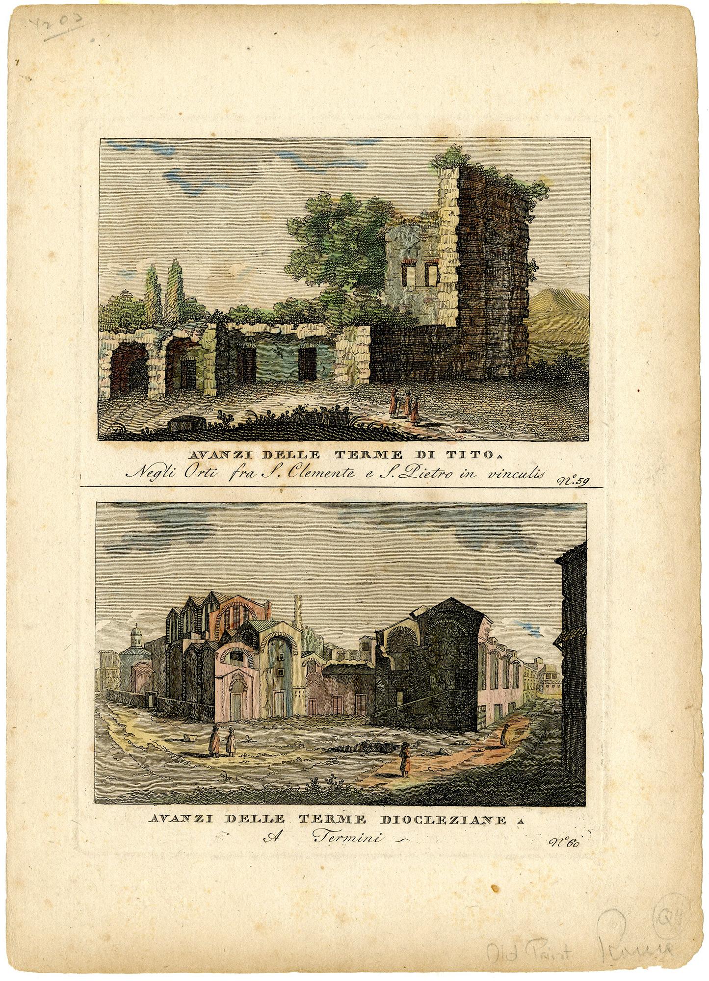 12 images on 6 sheets from Nuova raccolta delle vedute moderne di Roma For Sale 2