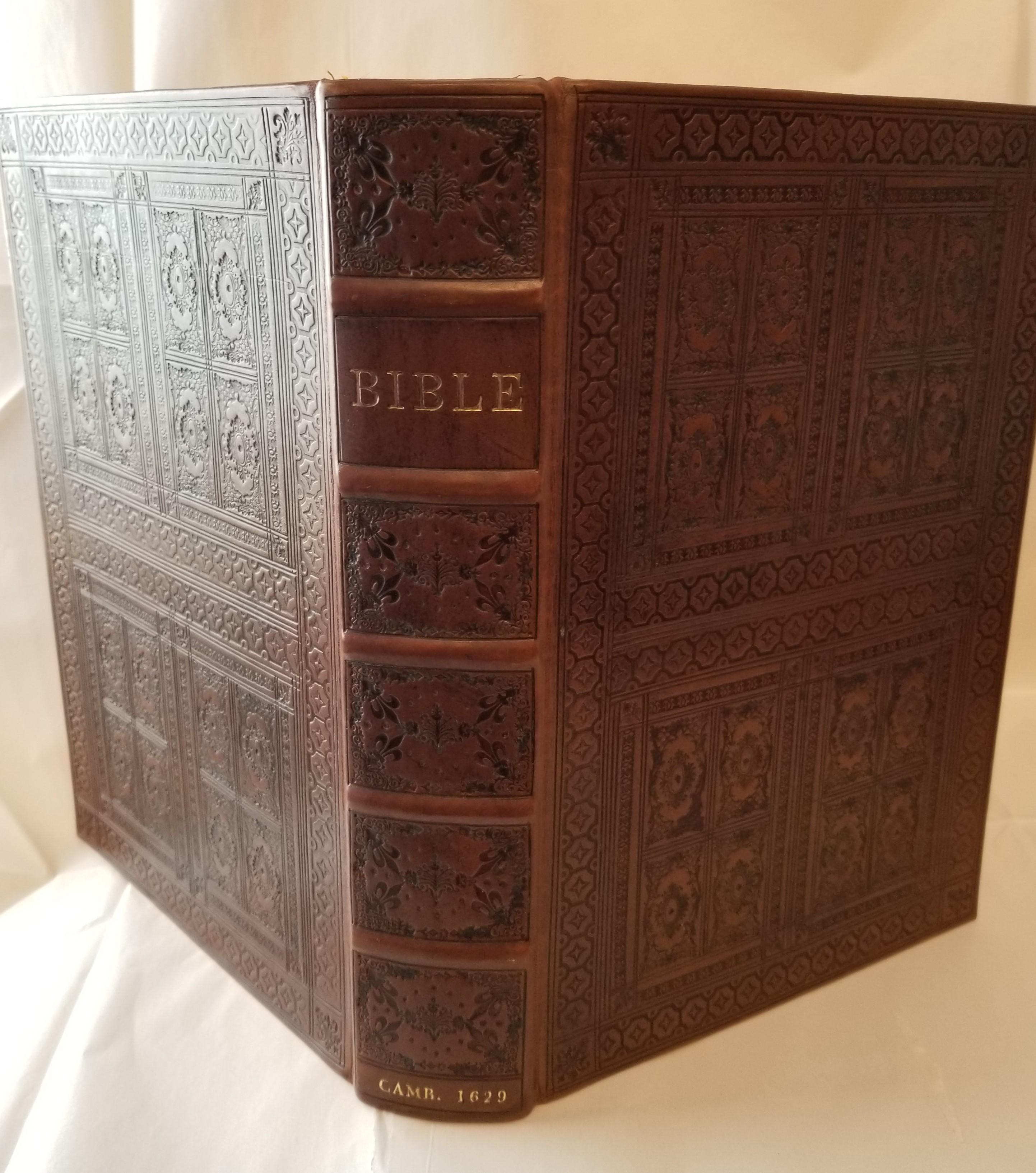 1629 Complete Cambridge Bible King James First Edition Folio Title Engraving For Sale 9